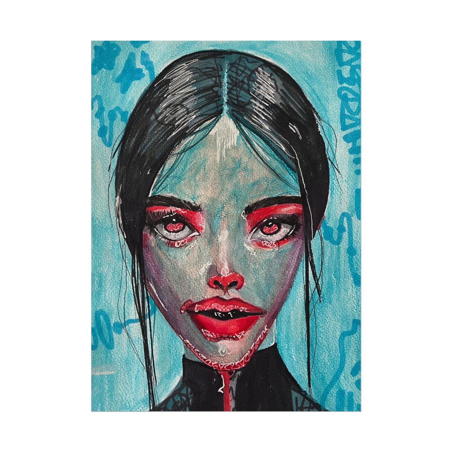 „Rot im Blau“ - Poster