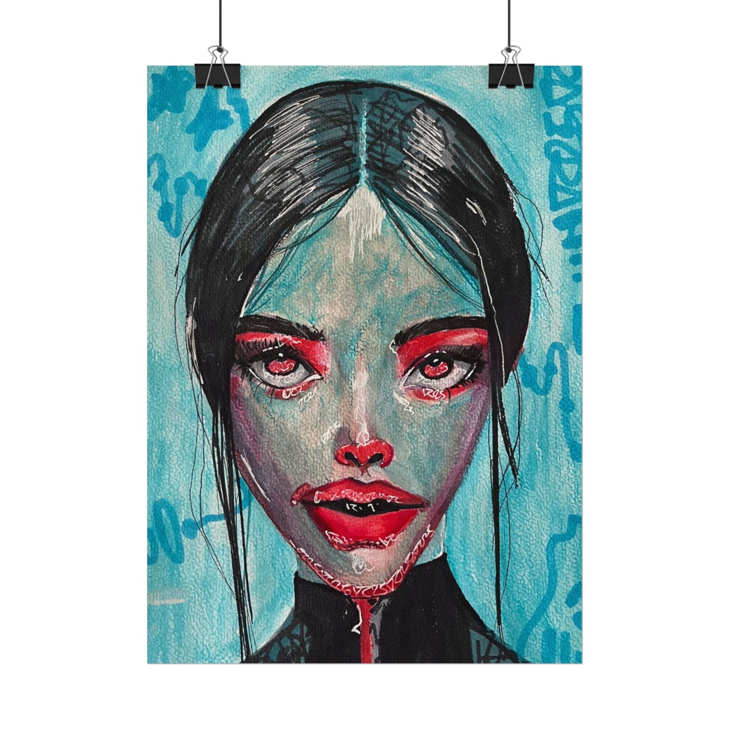 „Rot im Blau“ - Poster