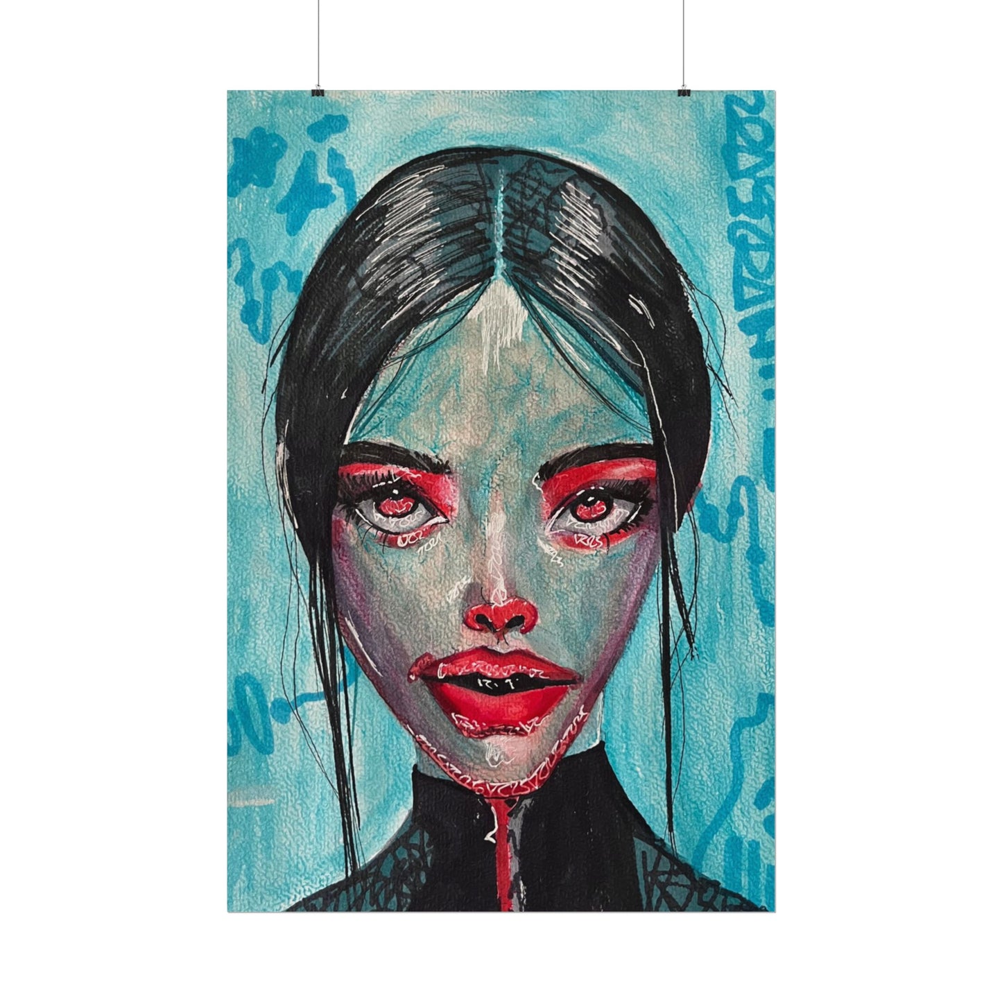 „Rot im Blau“ - Poster