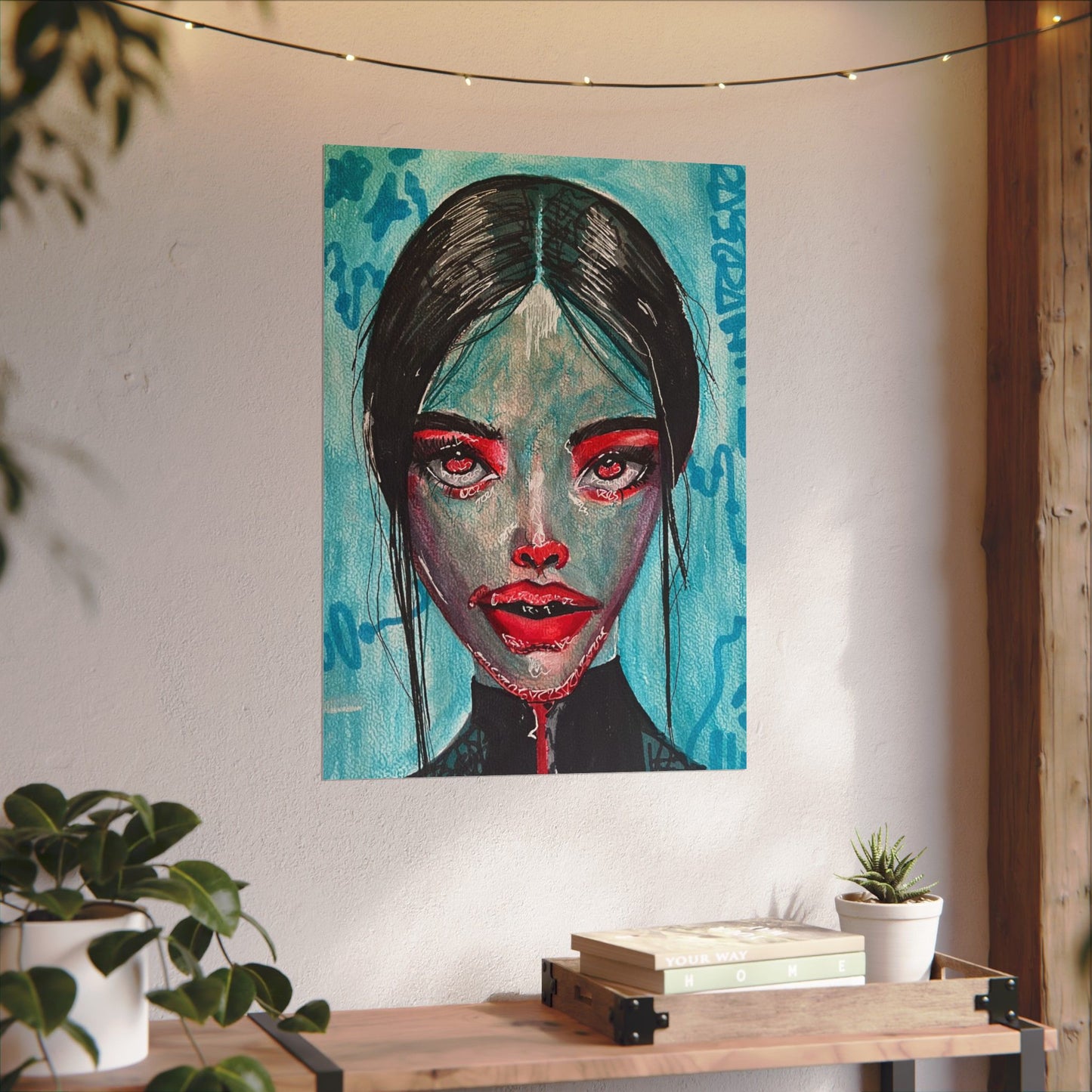 „Rot im Blau“ - Poster